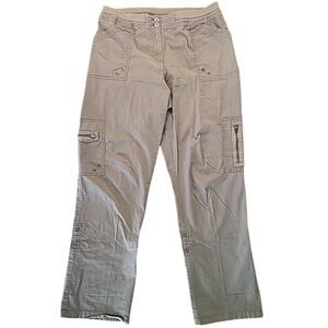 Chico’s Size 1.5 M Breen Cotton Pants Snap Roll Up Capri Casual GUC